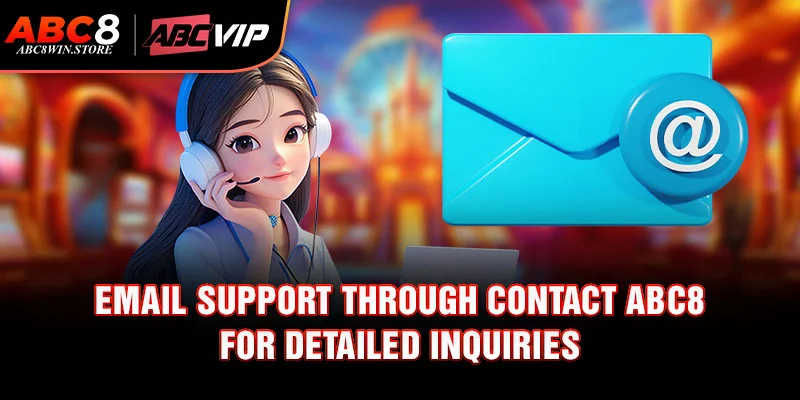 Email support through contact Abc8 for detailed inquiries